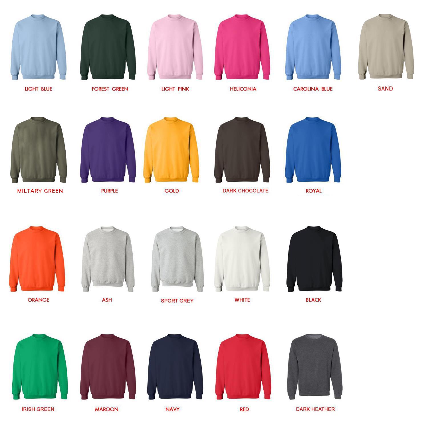 sweatshirt color chart - Trisha Paytas Shop