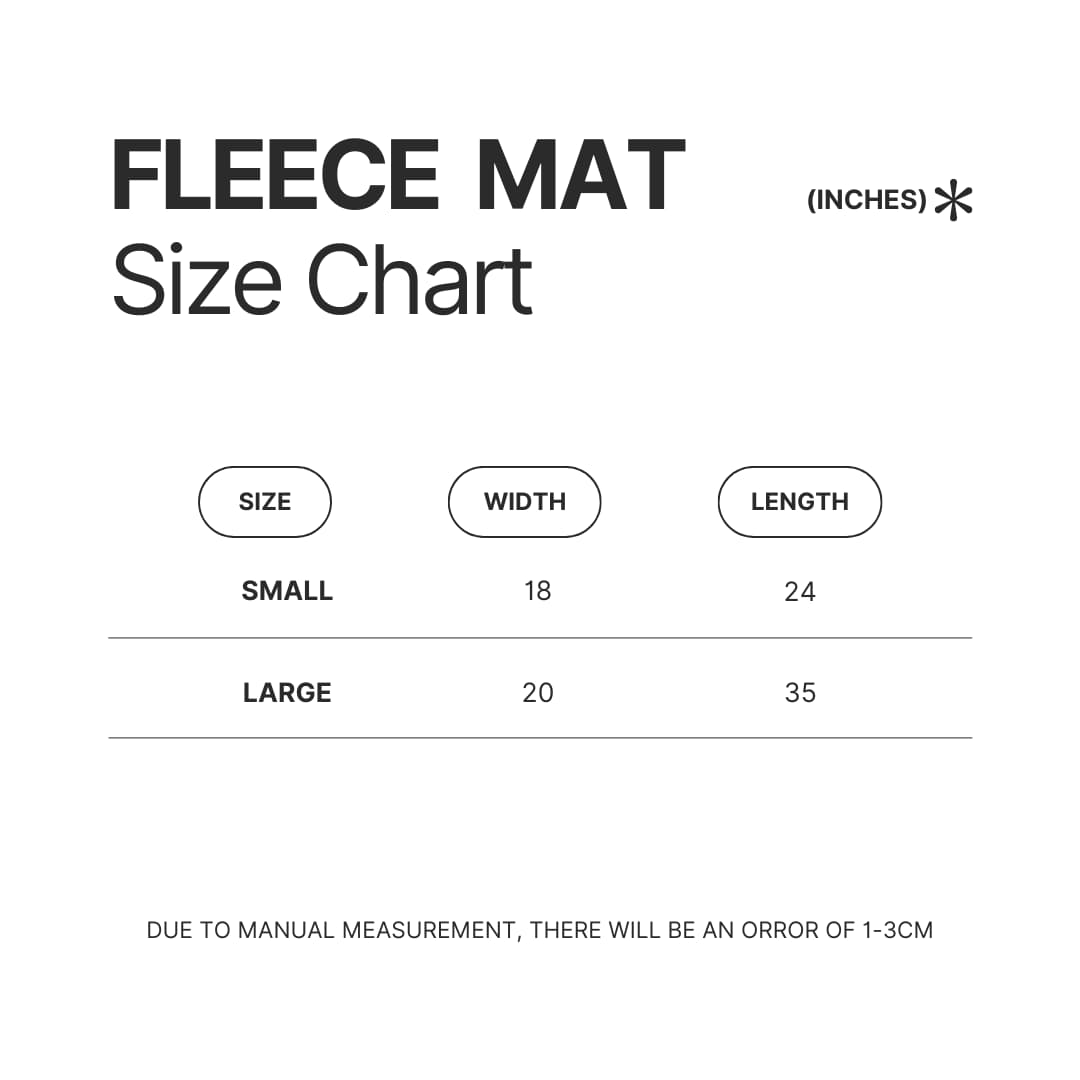 Fleece Mat Size Chart - Trisha Paytas Shop