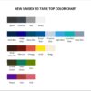 tank top color chart - Trisha Paytas Shop